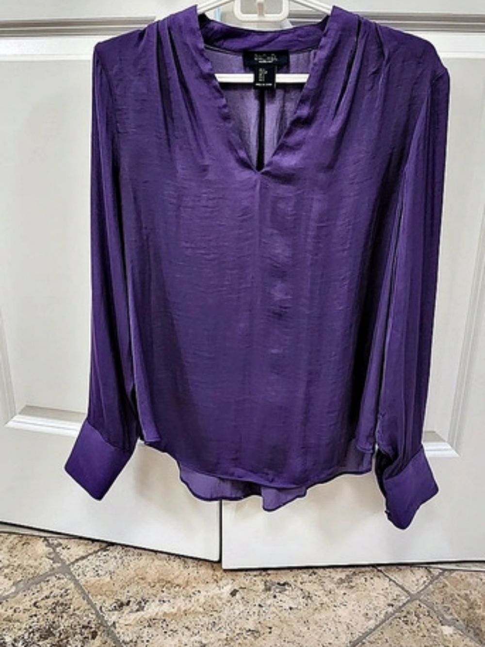 RACHEL Roy Purple Long Sleeve Blouse Size Small Like New
